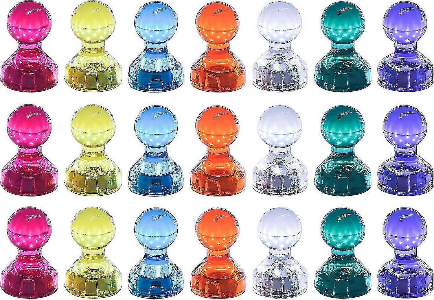 21pcs Whiteboard Fridge Magnets, Strong Magnetic Push Pins For Fridge Assorted Colors Dry Erase Board Bulletin Board Bulletin Board