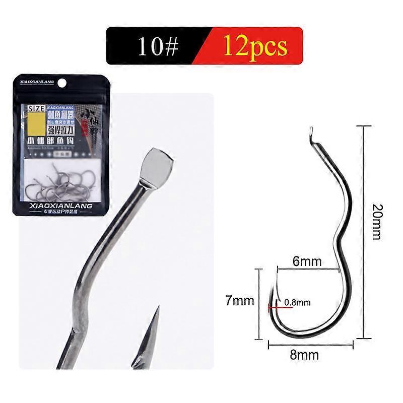 New Invention size0.5#-13# 12pcs/pack High Carbon Steel Fishing Hook Sharp Barbed Automatic Flip Fishhook for Carp Fishing