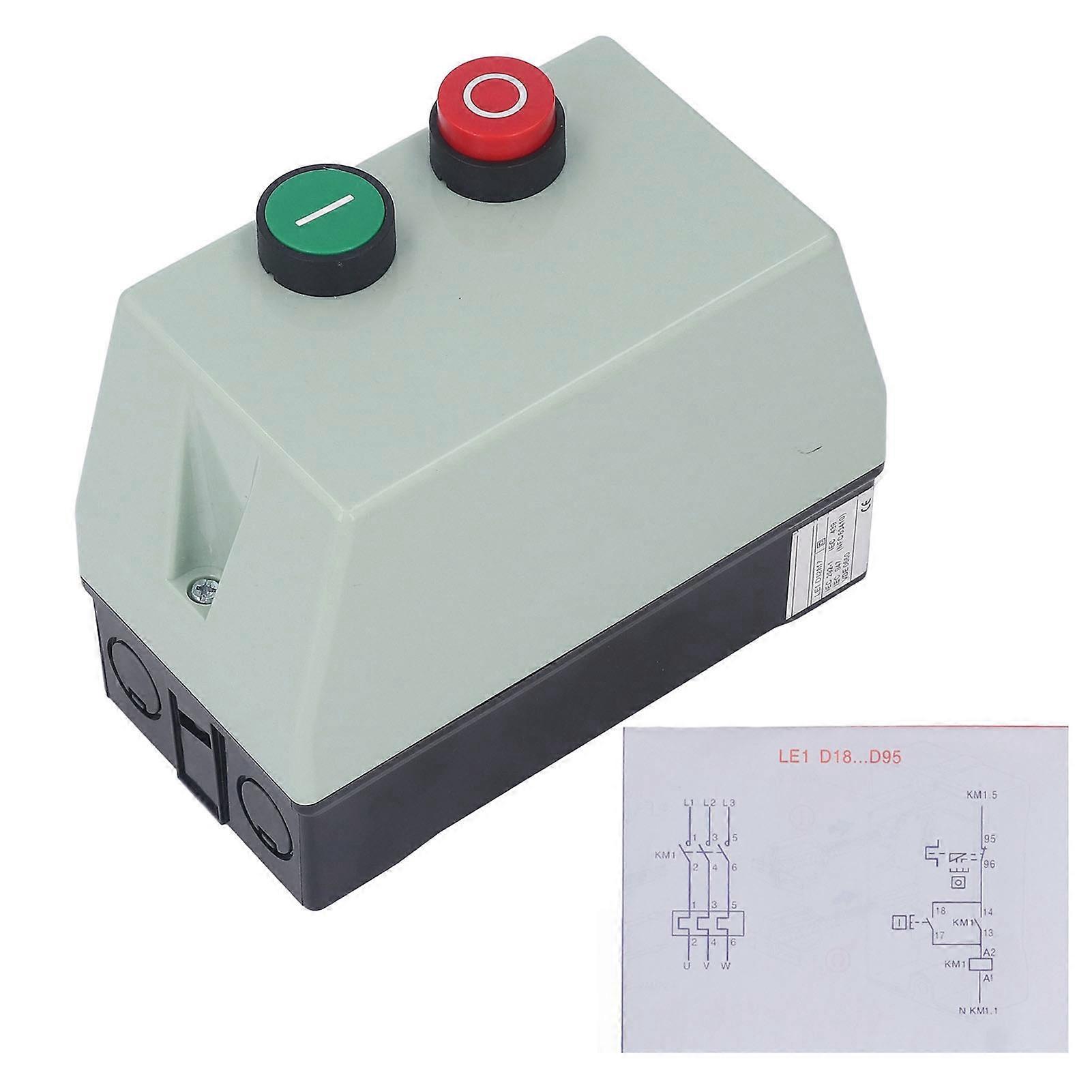 Oubit Magnetic Electric Motor Starter Waterproof Flame Retardancy Motor Start Control Switch Single Phase 220V 230V 3 Phase 380V 400V