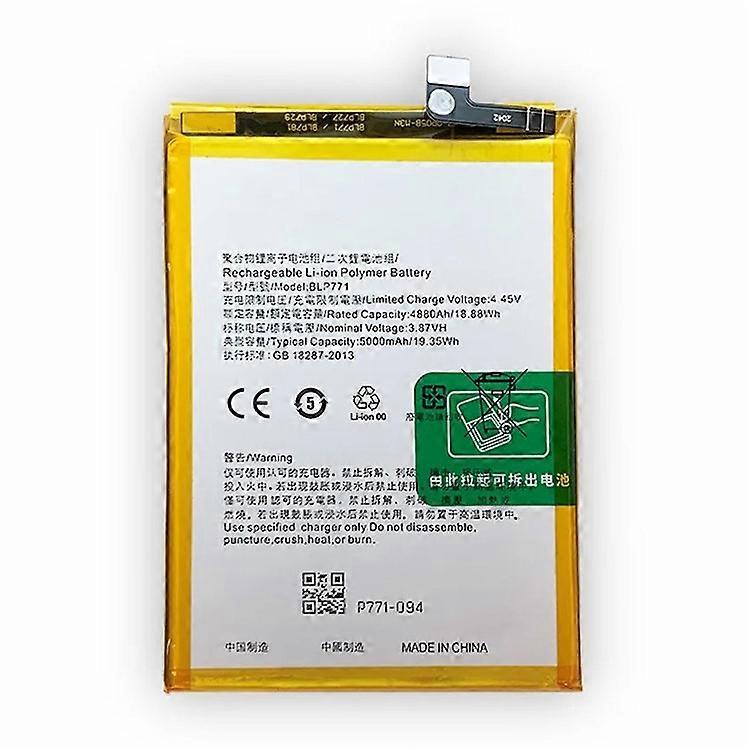 Compatible For Realme 6i / C25Y 3.87V 4880mAh Li-ion Battery Assembly Part (Encode: BLP771)