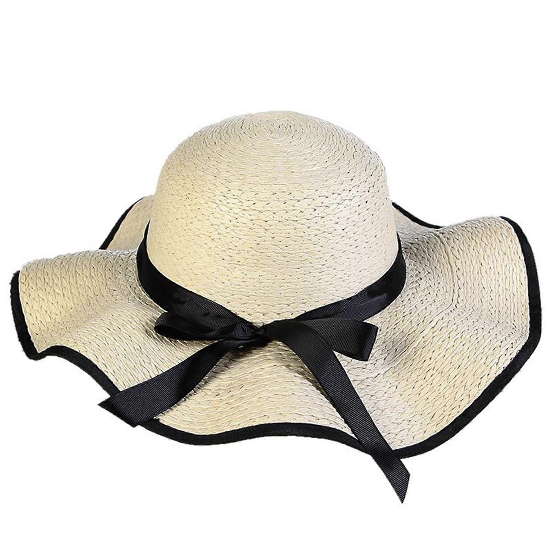 Big wave straw hat for summer beach sunshade