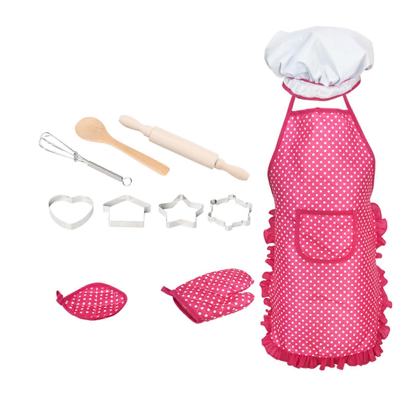 Complete Kids Cooking and Baking Set Pcs Includes Apron NN