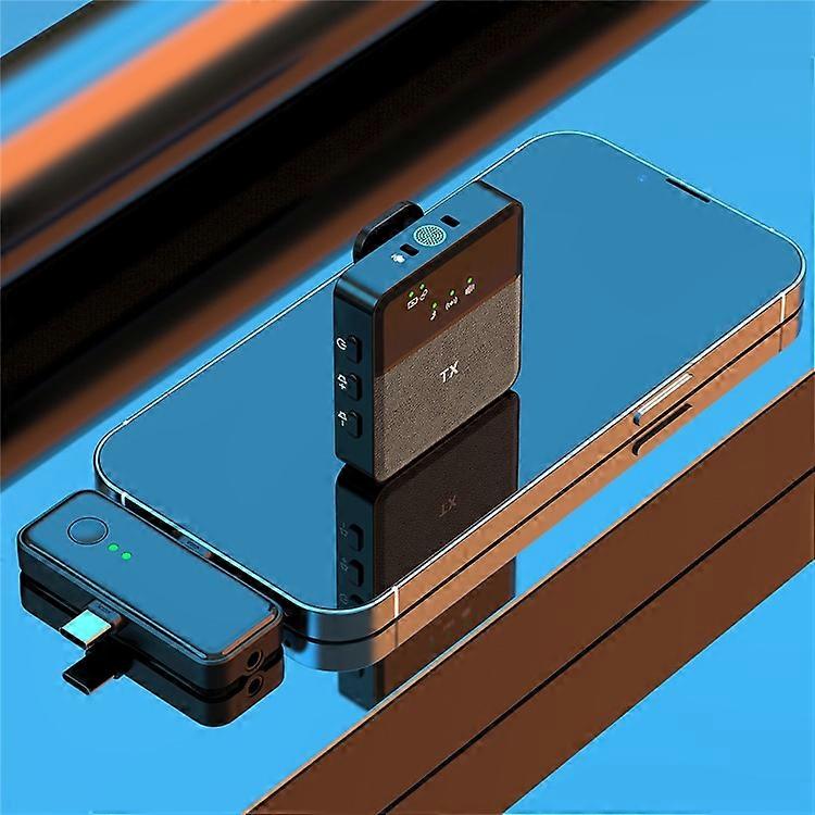 SX31 Noise Reduction Microphone Wireless Lavalier Mic for Video Recording Live Broadcast, 1 Transmitter + 1 Receiver