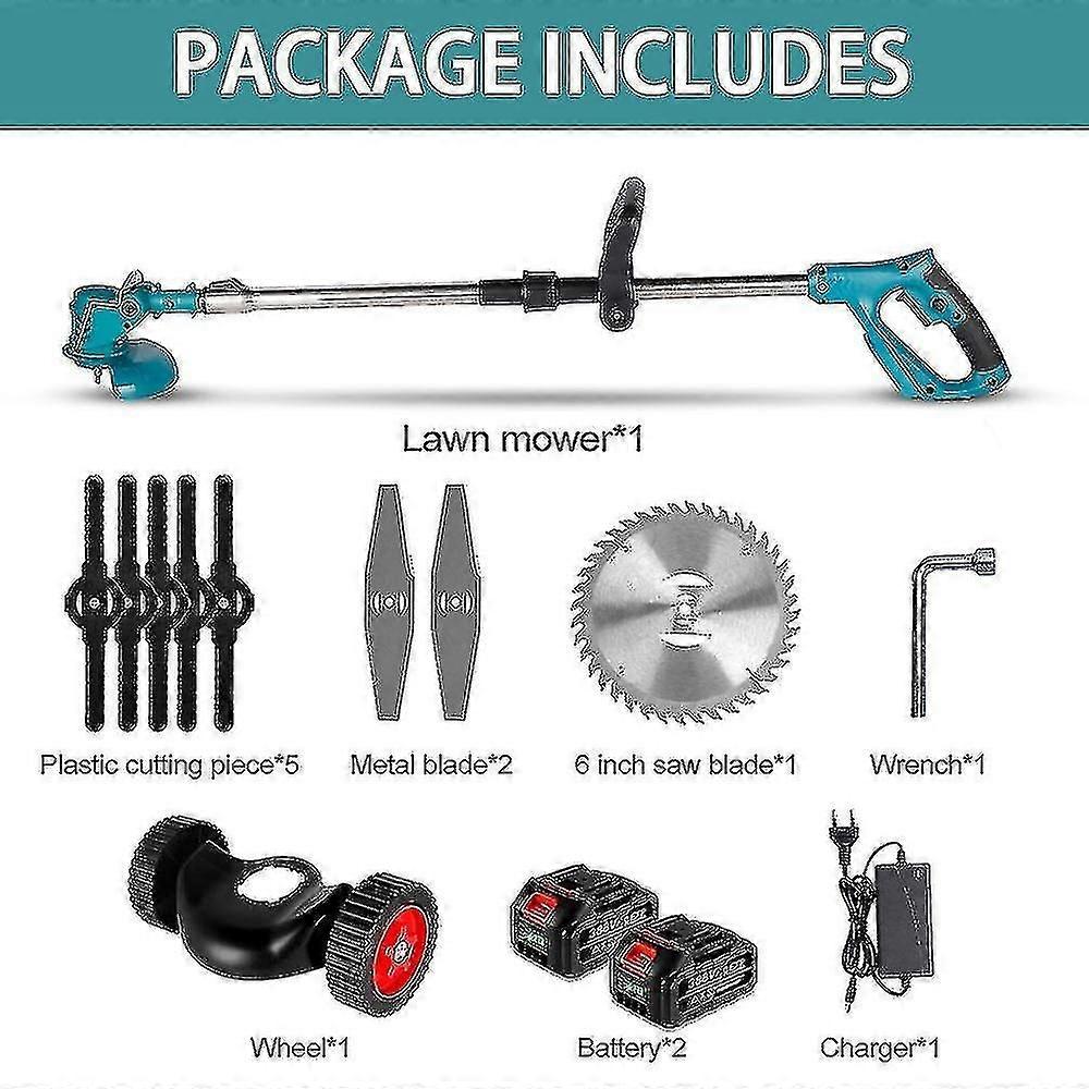 unique Handheld Electric Foldable Lawn Mower Compatible with Makita 18v Battery Adjustable Electric Trimmer