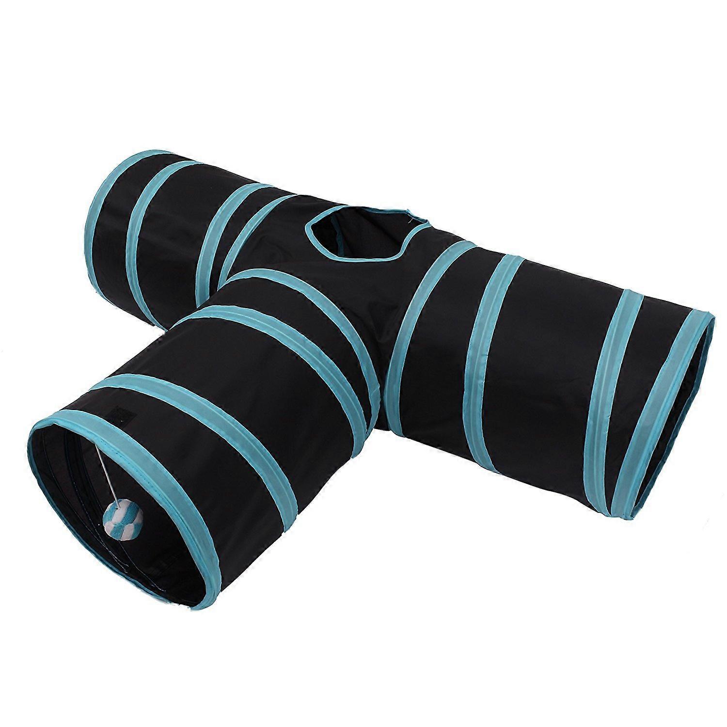 Three-way folding cat tunnel