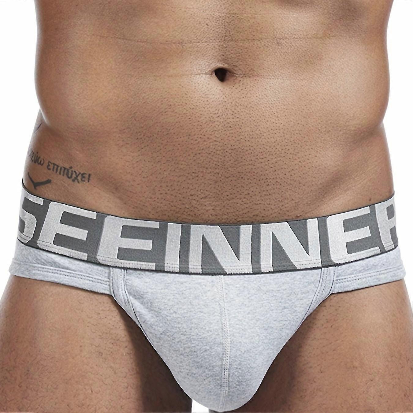 Men's Trendy Underwear, cotton Breathable Comfy Quick Drying Stretchy Sports Briefs, Slim Fit U-shap