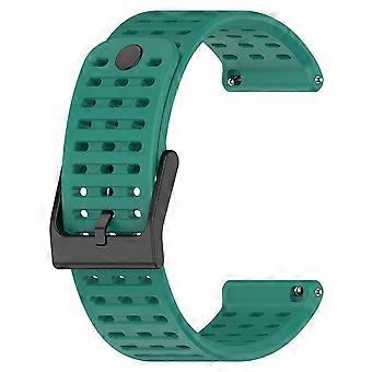 22mm Pine Green Silicone Watch Band Strap Replacement for Suunto Vertical / 9 Peak Pro / 9 Peak / 5 Peak  