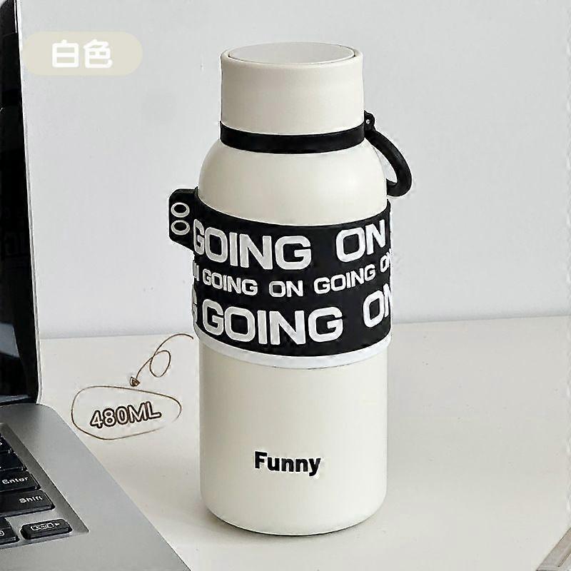 16oz Stainless Steel Vacuum Insulated Double Wall,Reusable Water Bottle-White