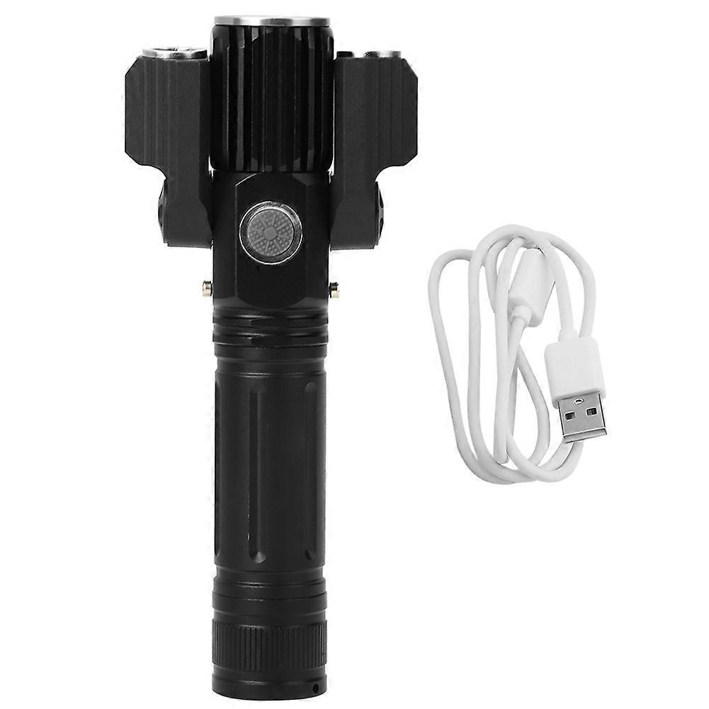 LED Outdoor Zoomable Flashlight, Rechargeable, Waterproof, Adjustable Brightness, 1000 Lumens High Power