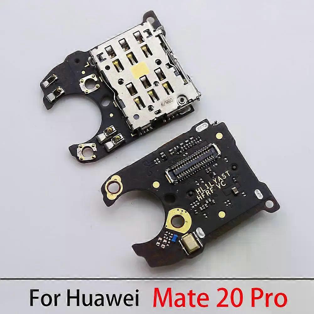 Top Quality For Huawei Mate 20 Pro SIM Card Reader Socket Tray Slot Microphone Mic Board Module Flex Cable
