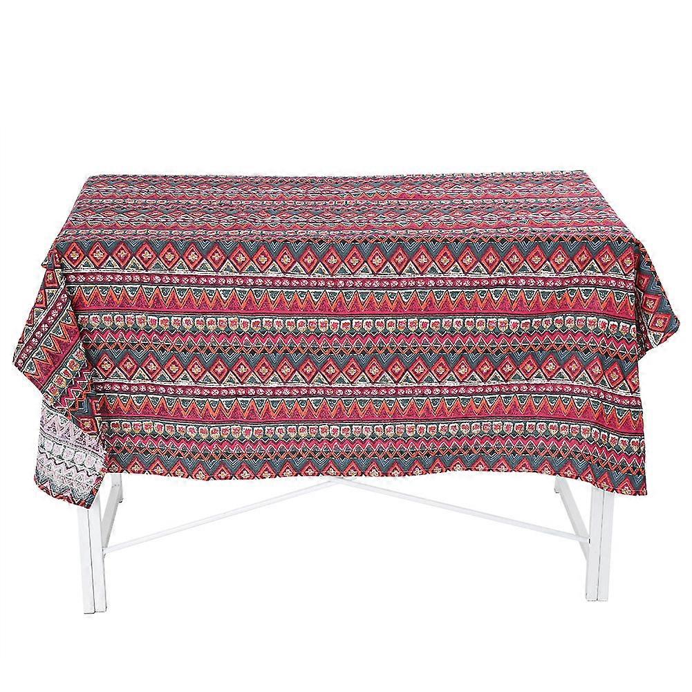 Cotton Linen Tablecloth 140x140 cm Square Dining Room Kitchen Table Cover Protector Decor