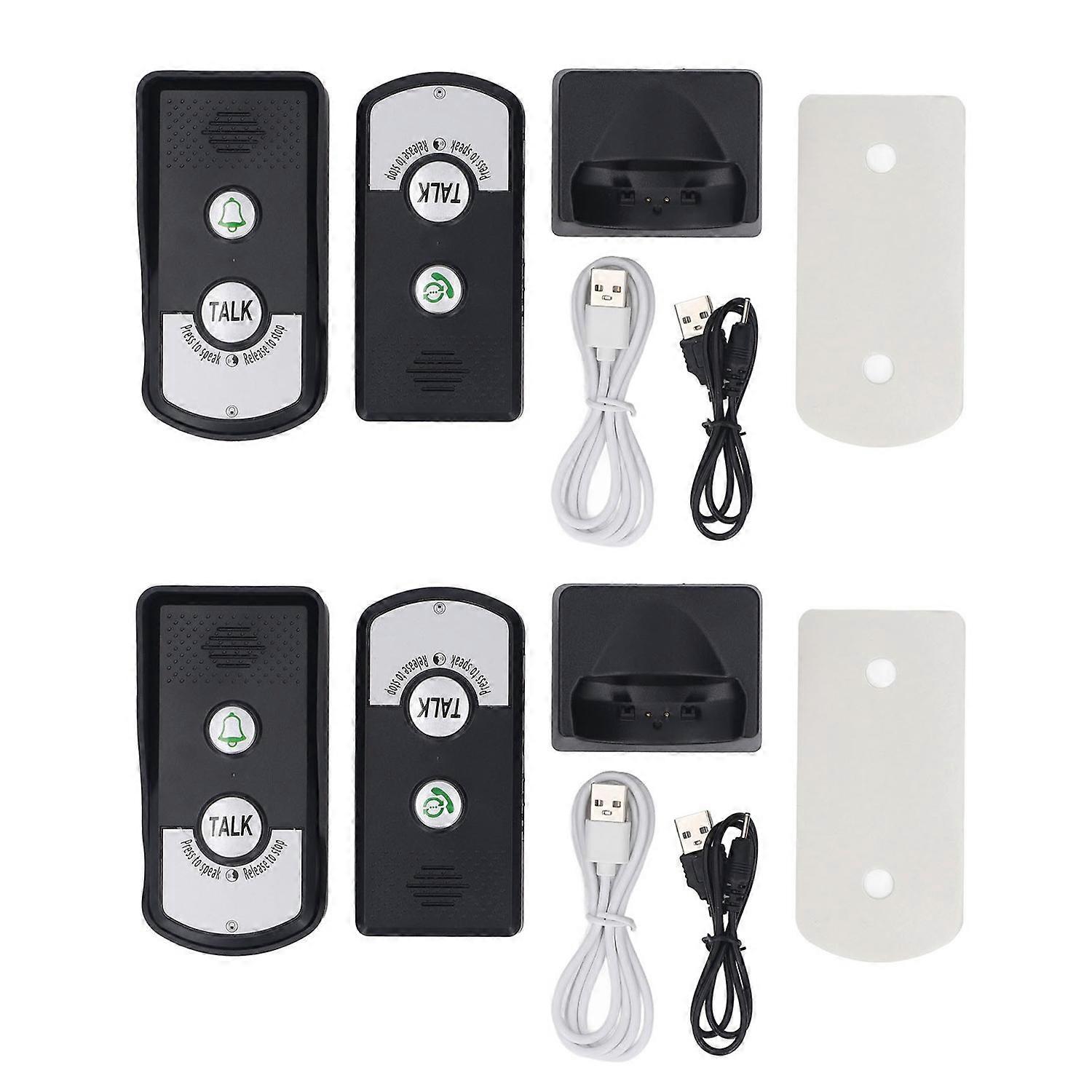 2 Way Voice Intercom IP54 Waterproof Wireless Intercom Doorbells System for Patient Elderly Nursery