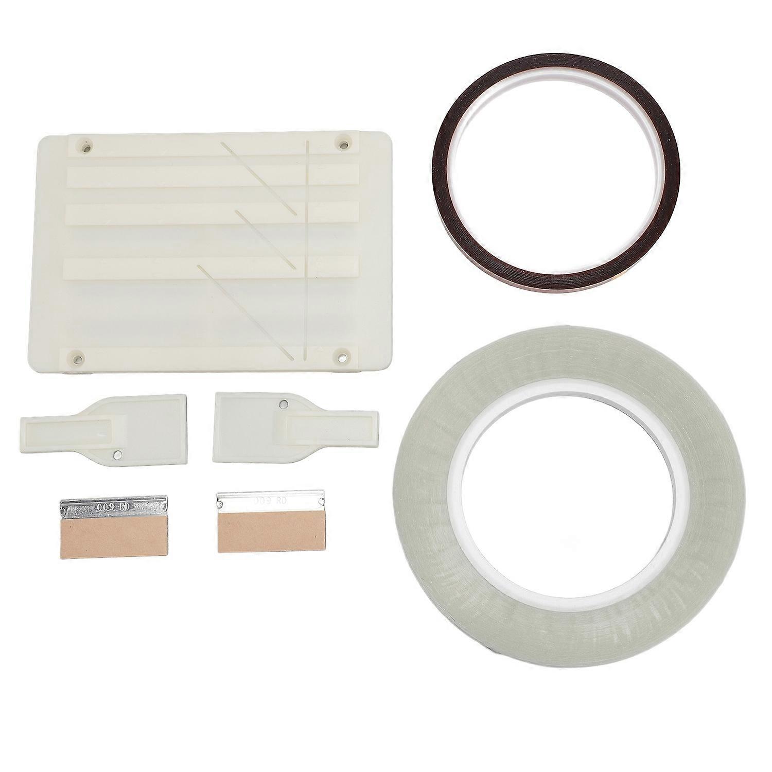 Tape Splicing Set 1/4 10 Inch ABS Rail Open Reel Tape Splicing Kit for Repairing White