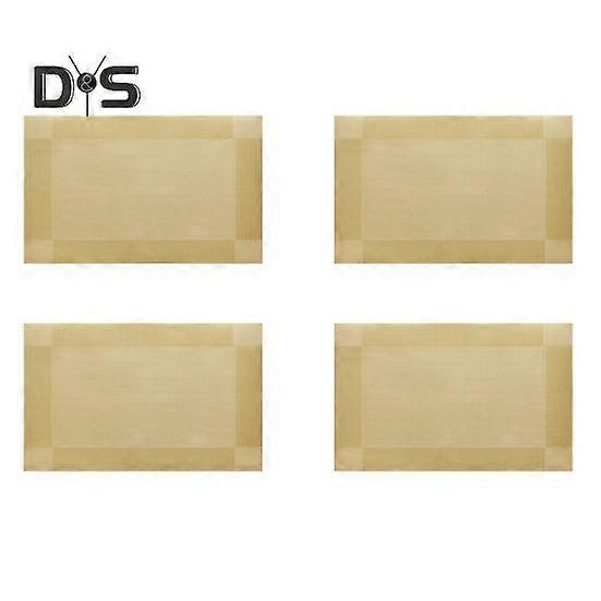 4Pcs PVC Placemats Set Heat Resistant Woven Place Mats for Dining Easy to Clean Washable Table Protectors Modern Table Decorations