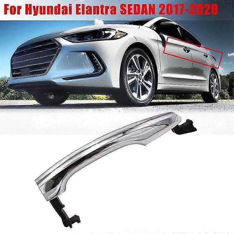 Front Rear Left Exterior Door Handle For Hyundai Elantra Sedan 2017-2020 Chrome Outer Side Door Handle 82651-f2010
