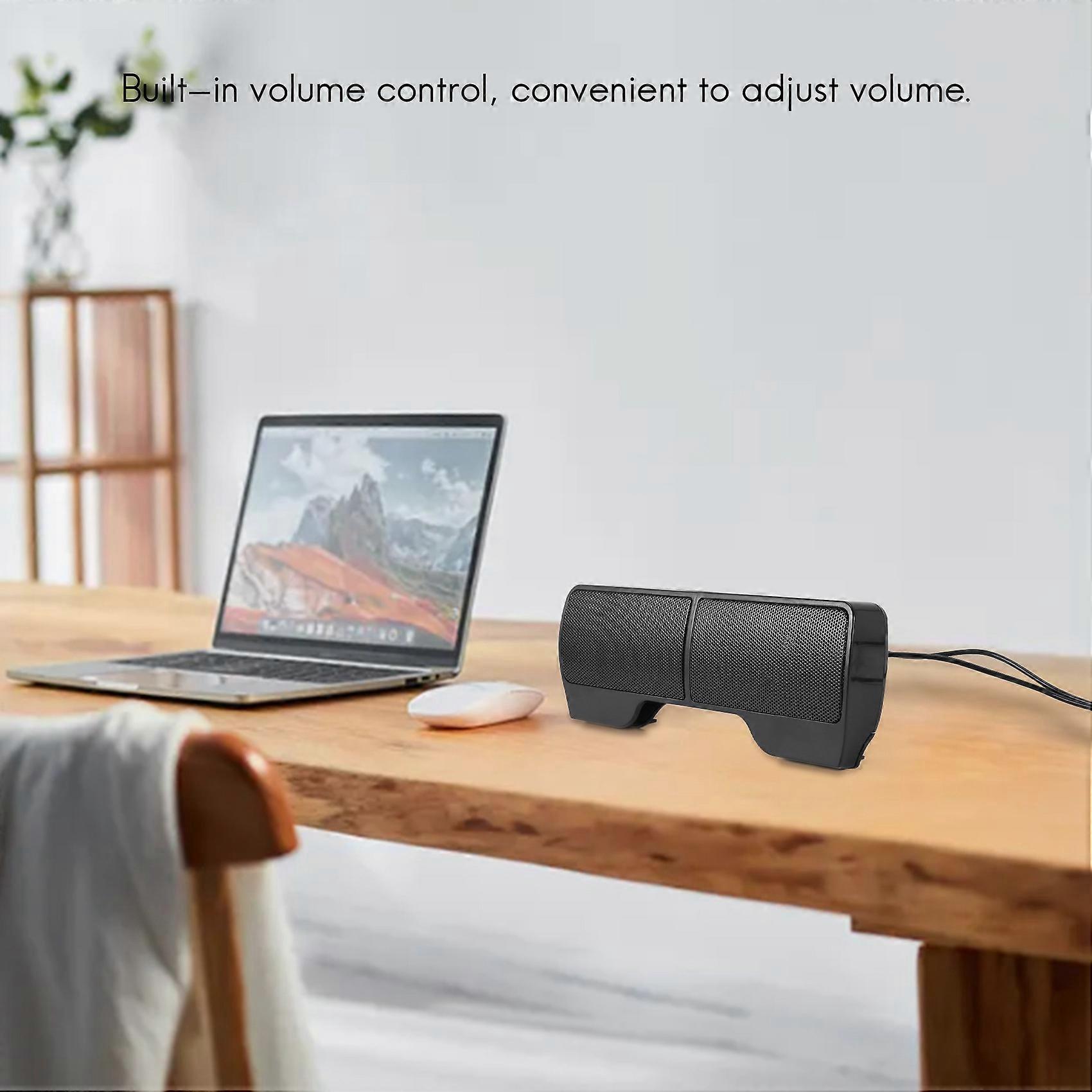 Clip Mini Portable USB Stereo Speaker Soundbar for Notebook Laptop