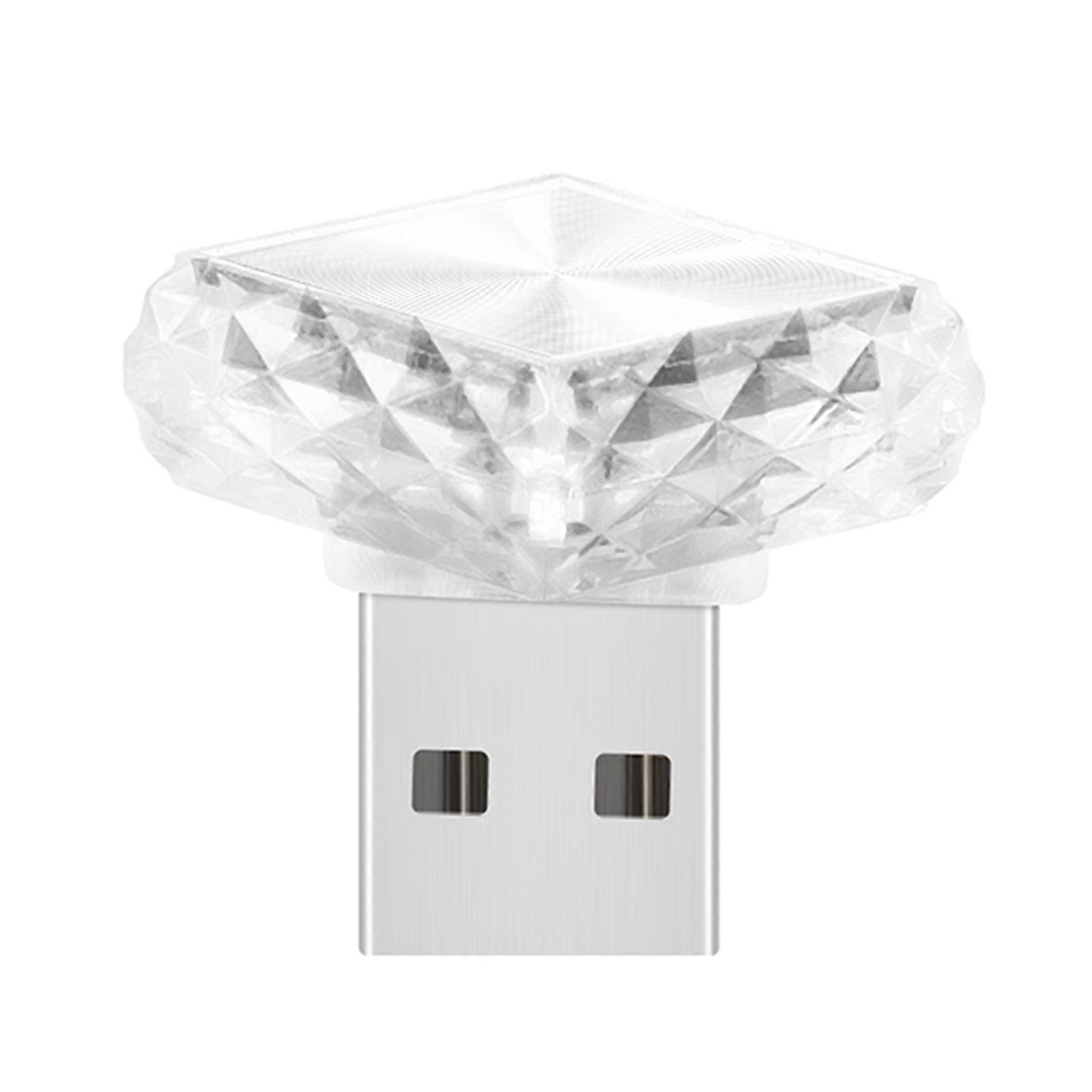 Car Interior USB LED Mood Light Touch Control Night Lamp with 6 Color and 4 Modes for Vehicle Room and More  Ice Blue Light