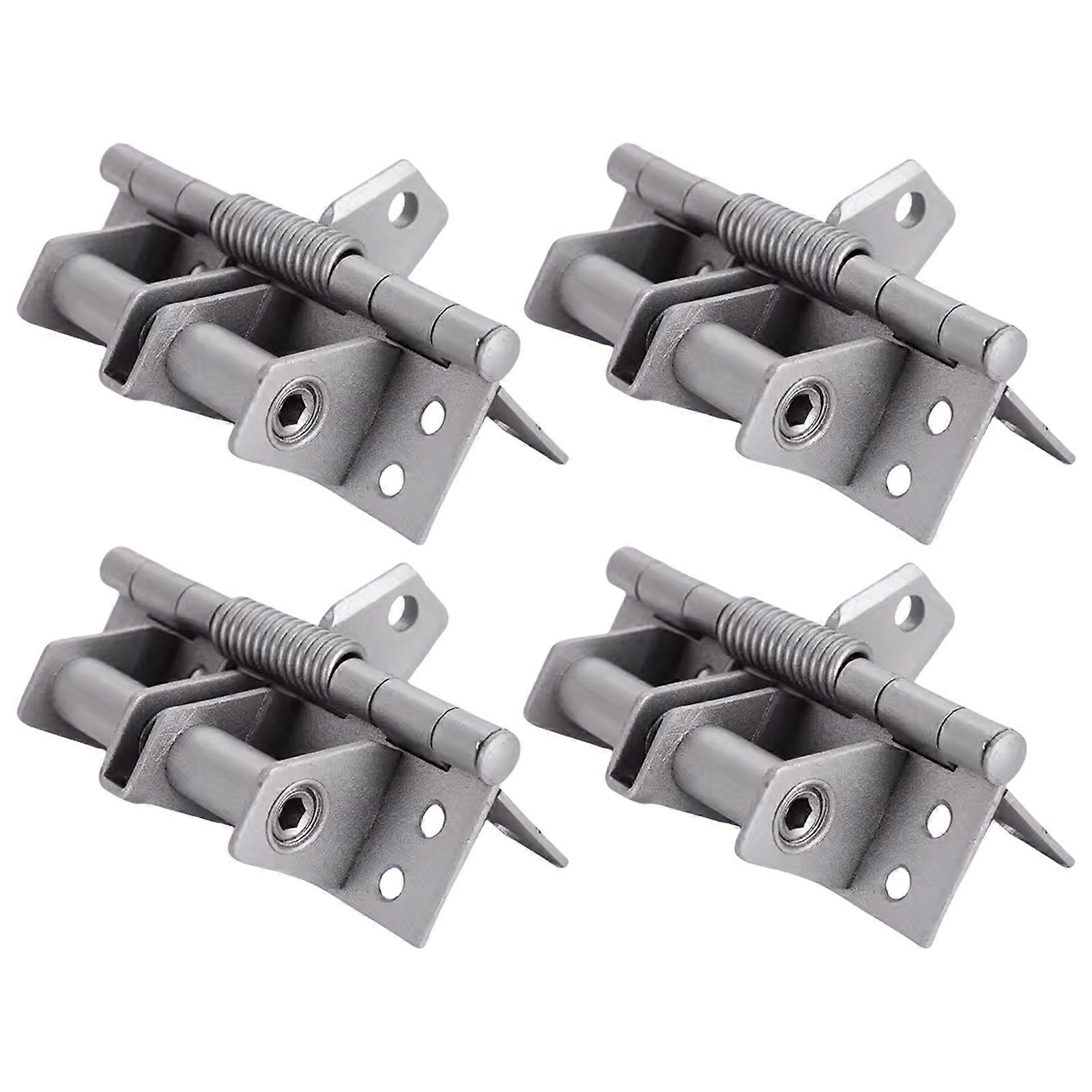 Pack Of 4 Self Closing Door Hinges with 90 Degree Positioning Spring Hinges Automatic Spring Mechanism For Homes Office Silver