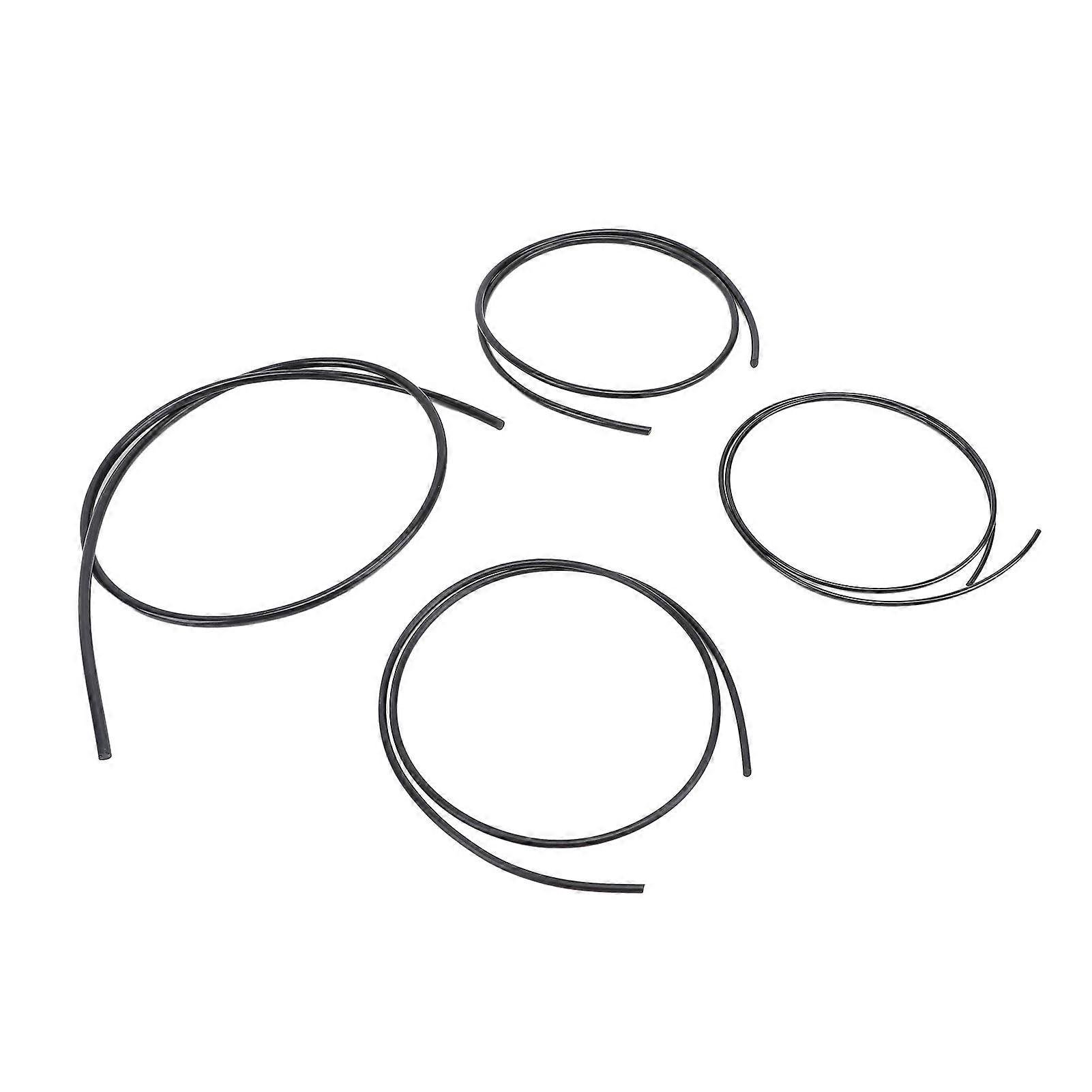 4Pcs Black PU Ukulele Bass Strings Set 78.7cm Replacement Kit