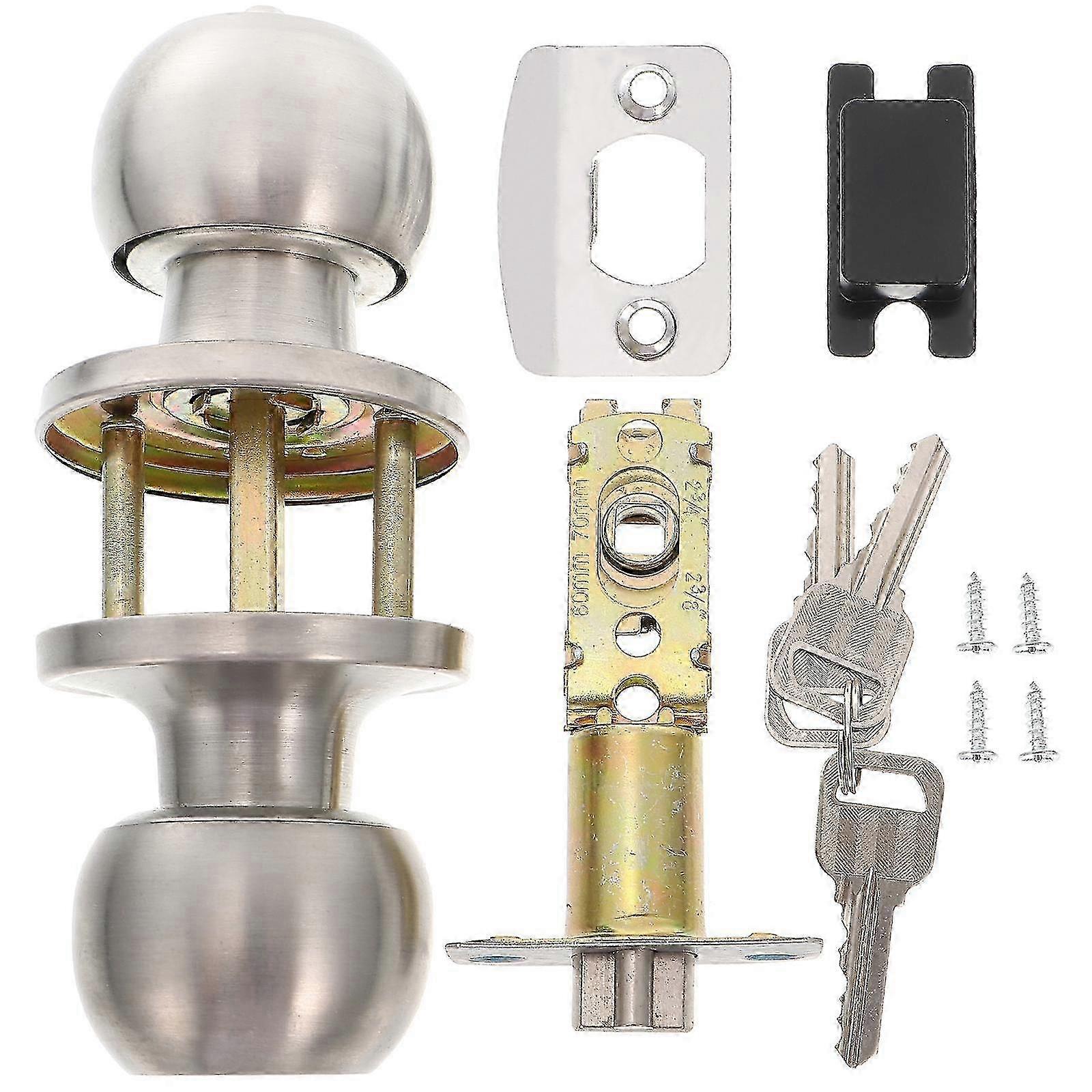 Front Door Handle Set with Bedroom Door Knob and Lock