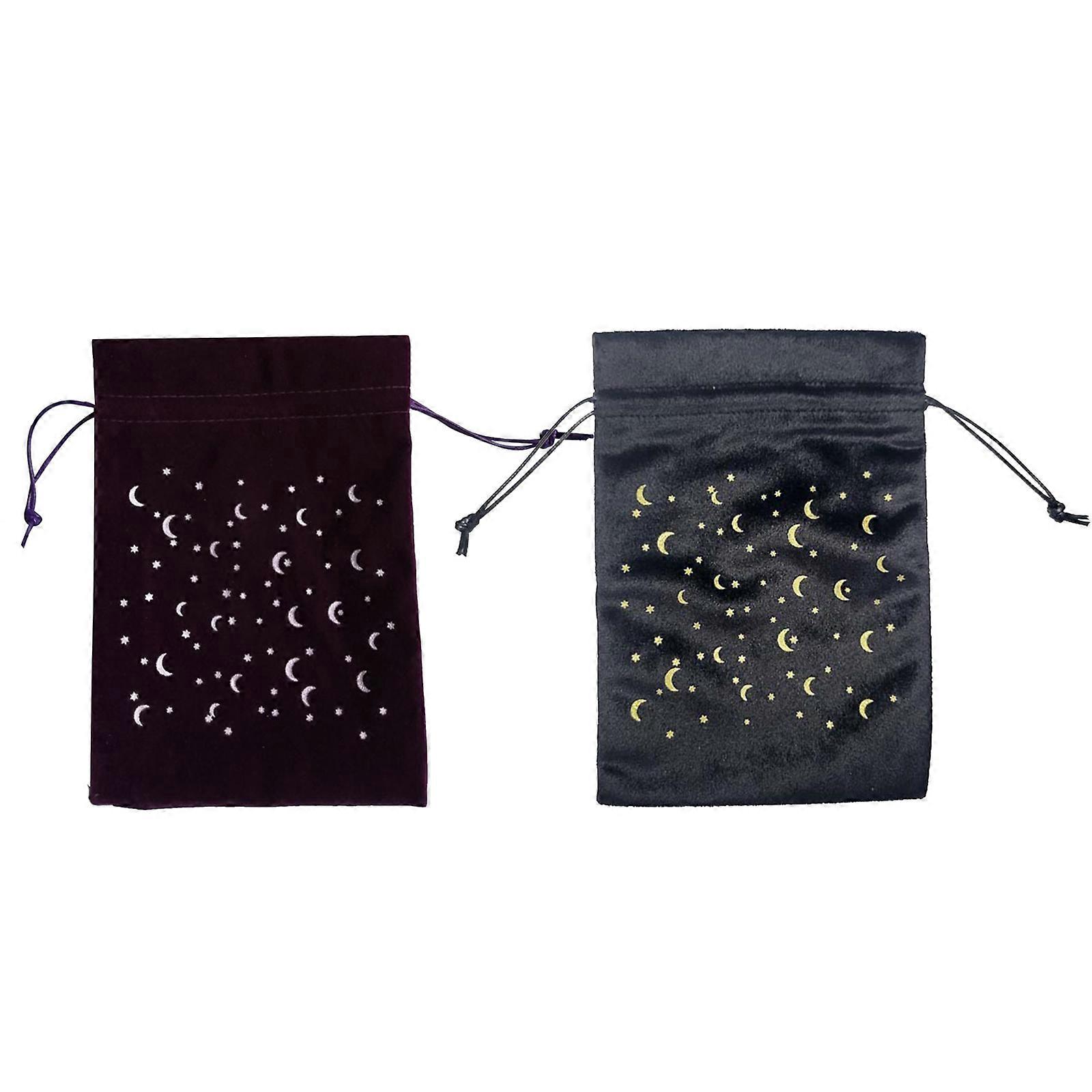 Pendulum Divination Tablecloth Card Pad Runes Altar Table Cloth Board Game Drawstring Flannel Bag Tarots Storage Pouch Purple