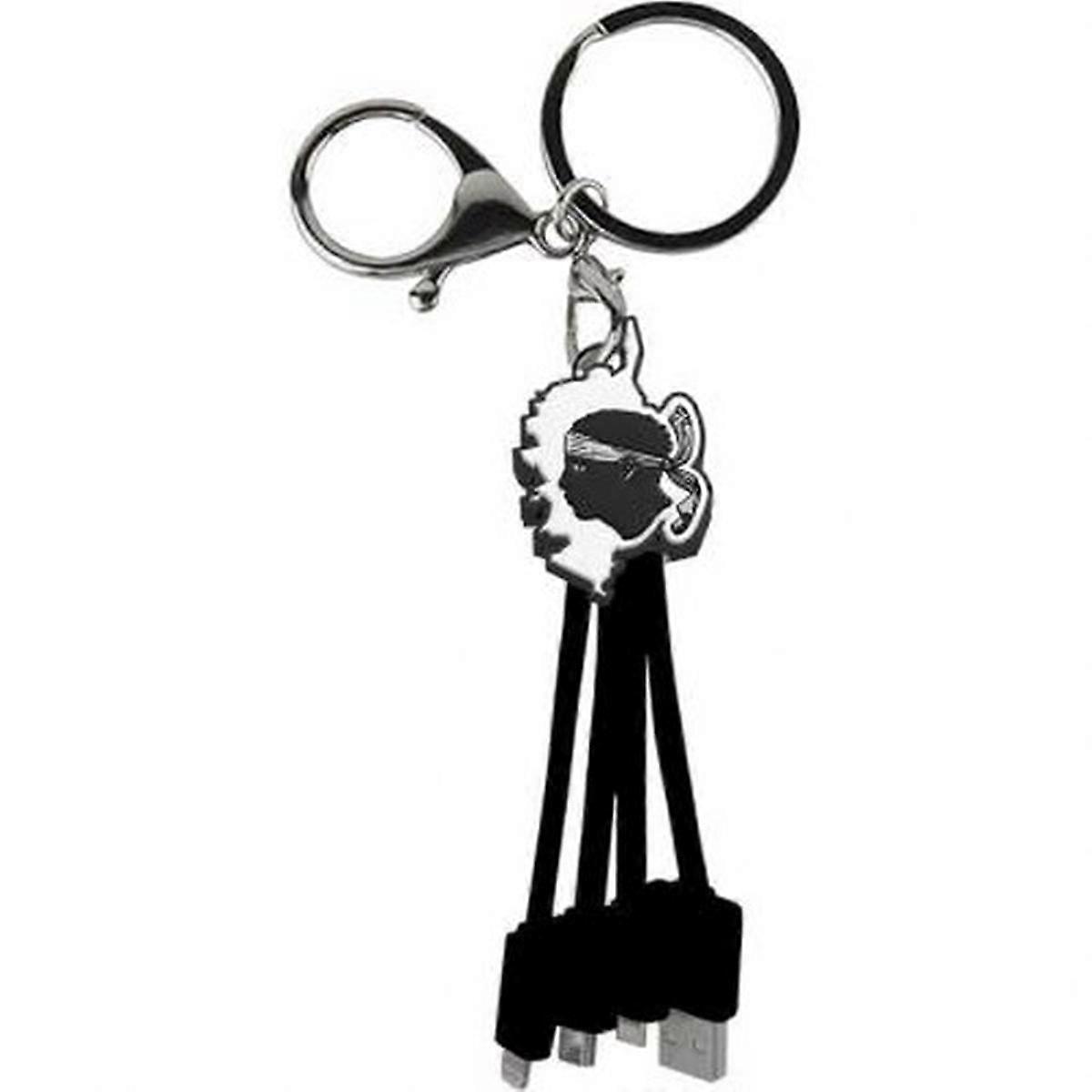 Câble 3 en 1 Andy USB A/micro USB, USB C, Lightning 0.15m Corse