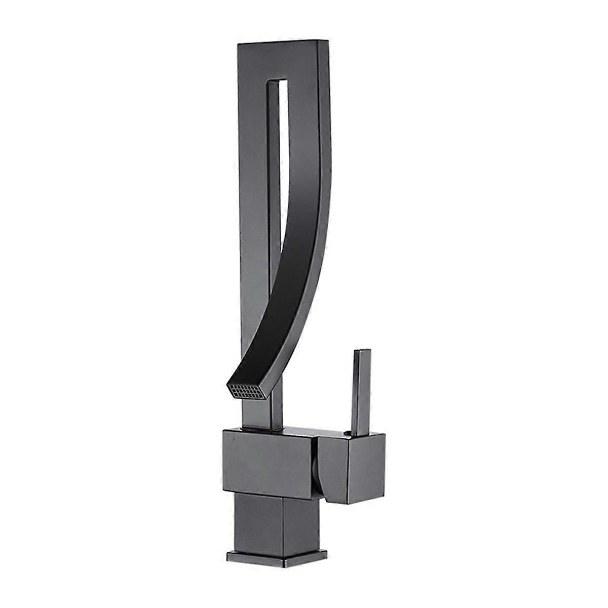 Bathroom Basin Faucet Cold Hot Rotation Mixer Waterfall Sink Mixers