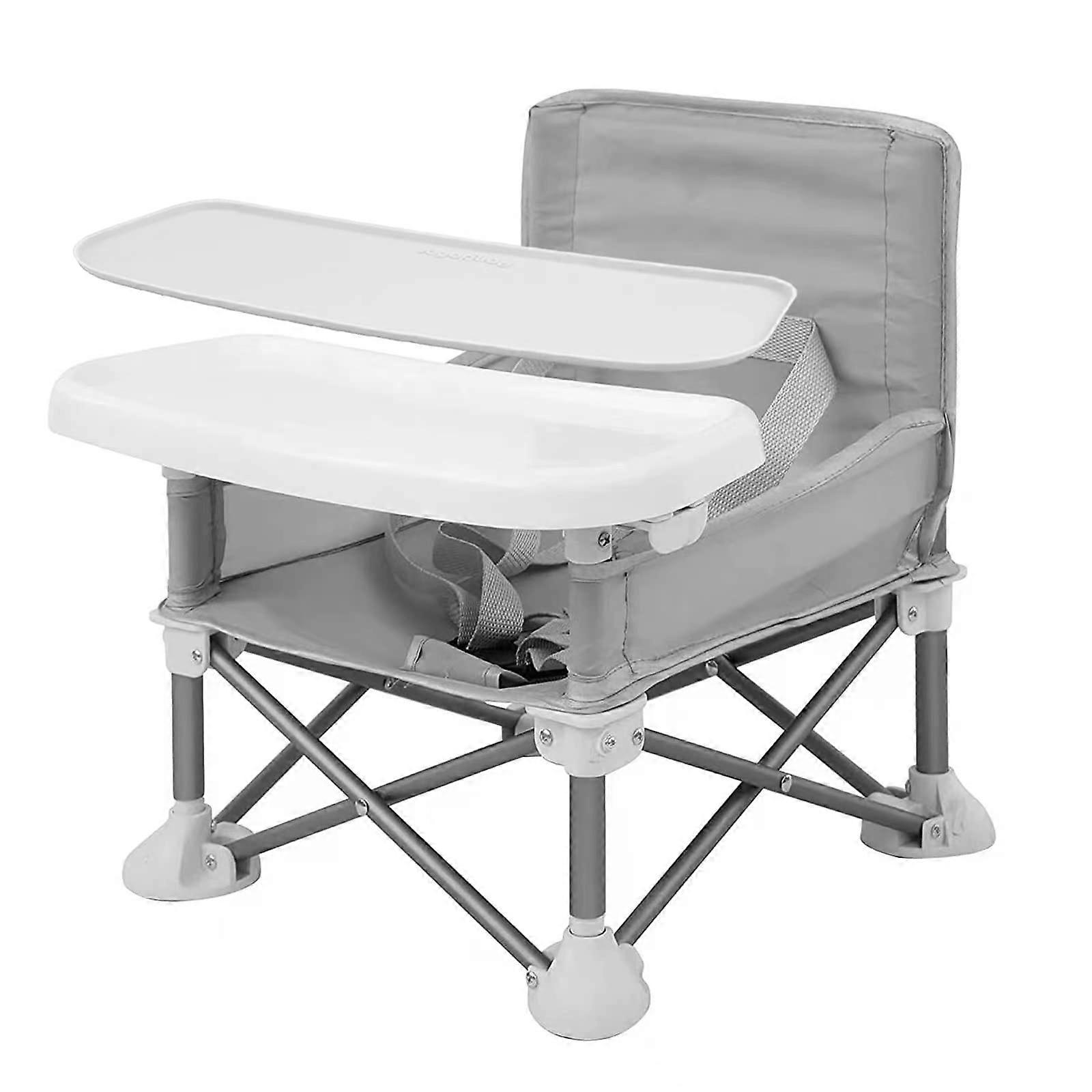 Compact folding infant seat with for straps camping and the beach