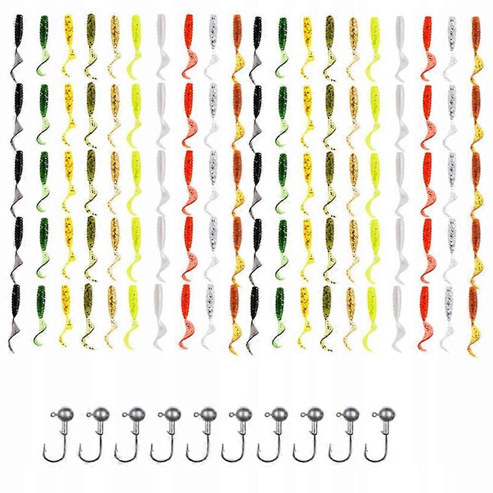 Set Gummiköder Spinnköpfe 4cm 110 Stück