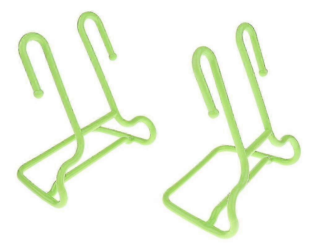 Plastic Shoe Rack Storage for Balcony Drying (Green, 2Pcs)