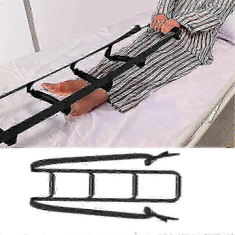 حزام إضافي لسلم السرير مع 4 مقابض ، سلم حبل سحب وجلوس لكبار السن ذوي القوة المحدودة في الجزء العلوي من الجسم