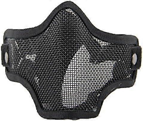 Airsoft Half Face Mask, Tactical Steel Face Mask Protective Half Face Mask for Airsoft Paintball Cosplay