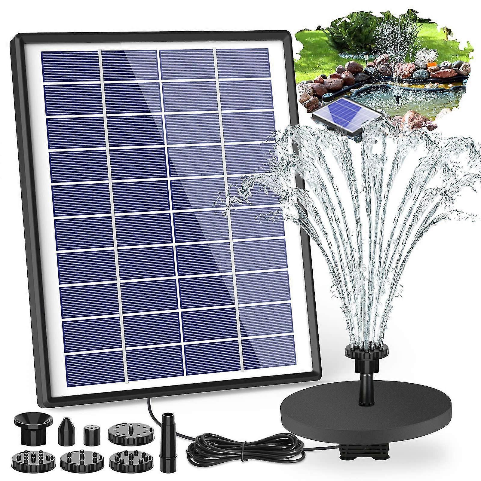 2.5w Solar Fountain Pump, For Bird Bath, Fish Tank, Pond Or Garden Decoration
