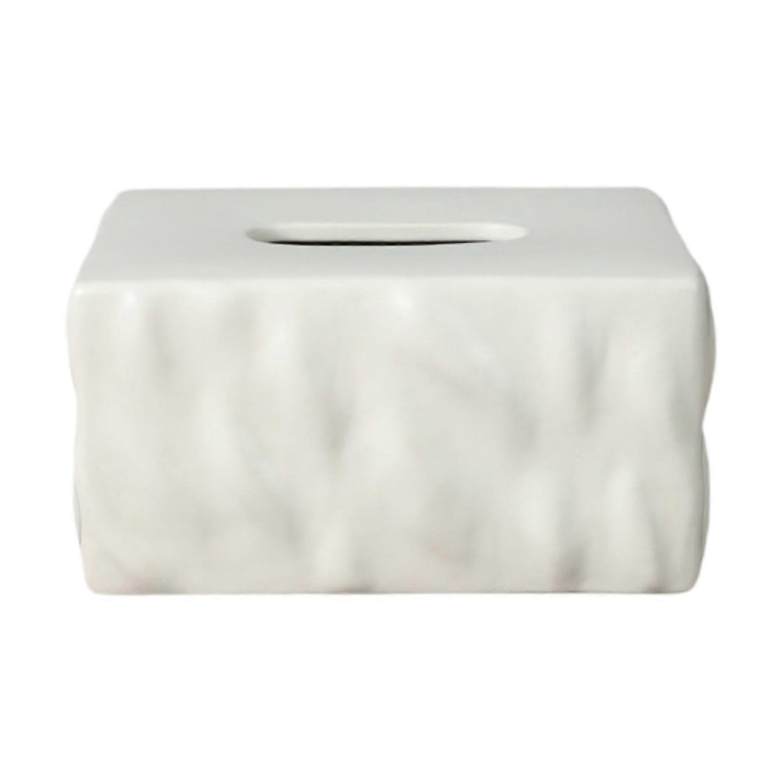 Tissue Container Holder Ceramic Tissue Box Rectangle Tissue Dispenser for