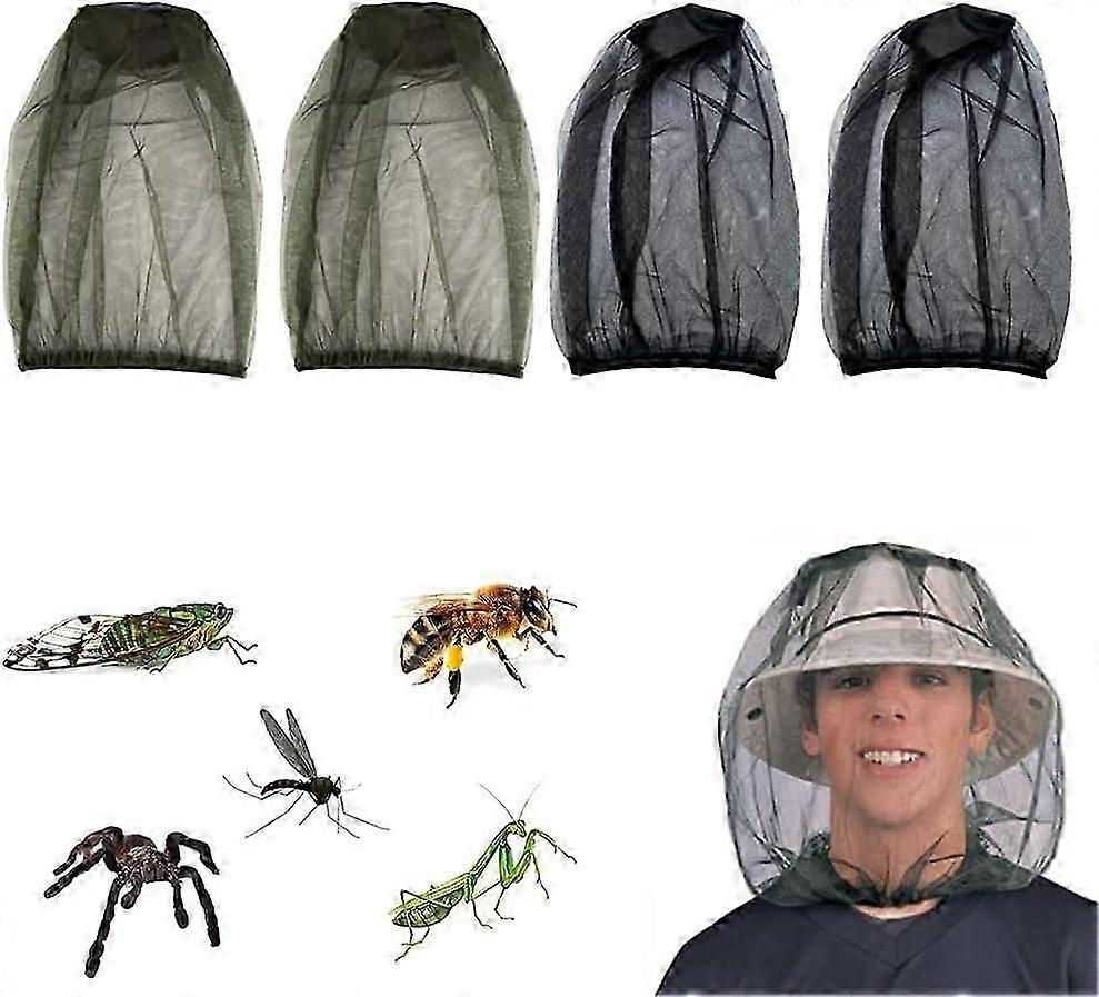 4 Pack Mosquito Net Face Mask Mosquito Net Head Cover Insect Head Net Mosquito Net Hat Anti Mosquito well