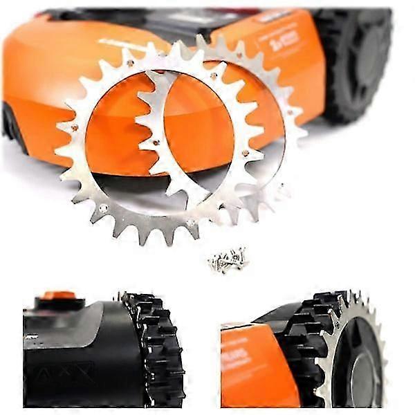 Worx Landroid Mähroboter Räder - Rutschfeste Kettenräder (225 mm, 2 Stück) - Hohe Traktion und Haltbarkeit