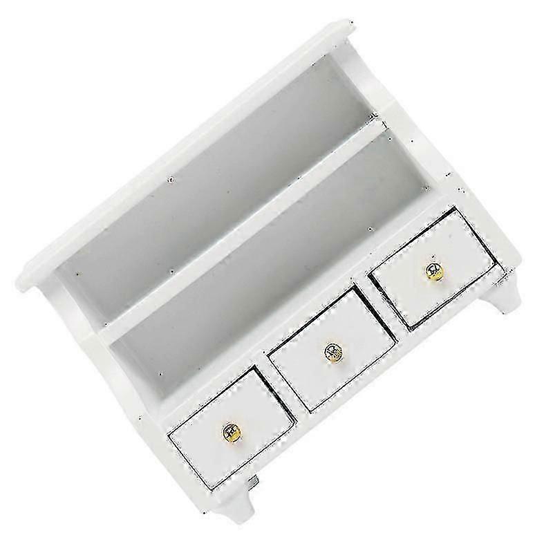 9.7X6.7x3.7cm White Scale Model Kits 1pc Mini House Adornment Furniture Drawer Chest Plaything Mini