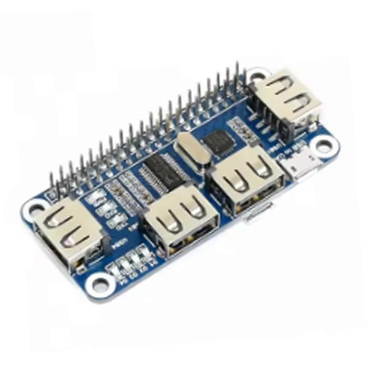 4 Port USB HUB HAT for Raspberry Pi , USB to UART Onboard