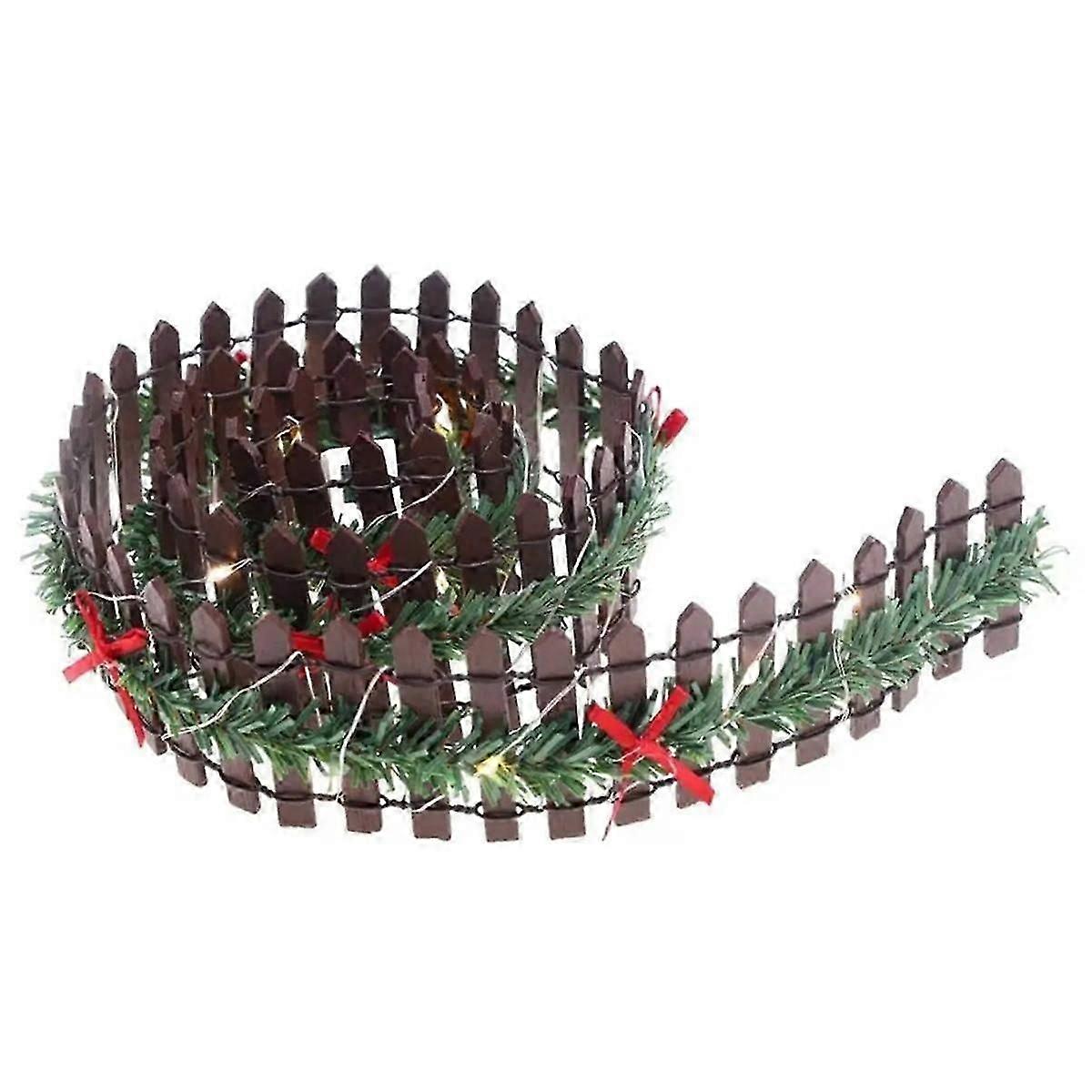 حديقة السياج حديقة عيد الميلاد المبارزة خشبية الجنية حديقة الملحقات مع LED ضوء الأحزاب ديكور