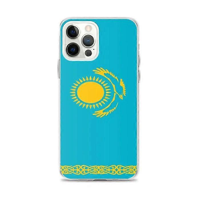 iPhone Case - Multicolor - Kazakhstan Flag - Flexible - Compatible with iPhone 12 Pro Max - Vertical