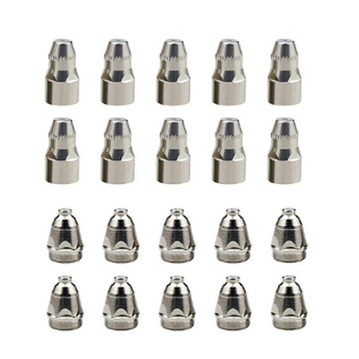10 Sets of P80 Plasma Cutting Nozzle 1.7 Holes Cutting Machine Torch Nozzle Accessories Electrode N