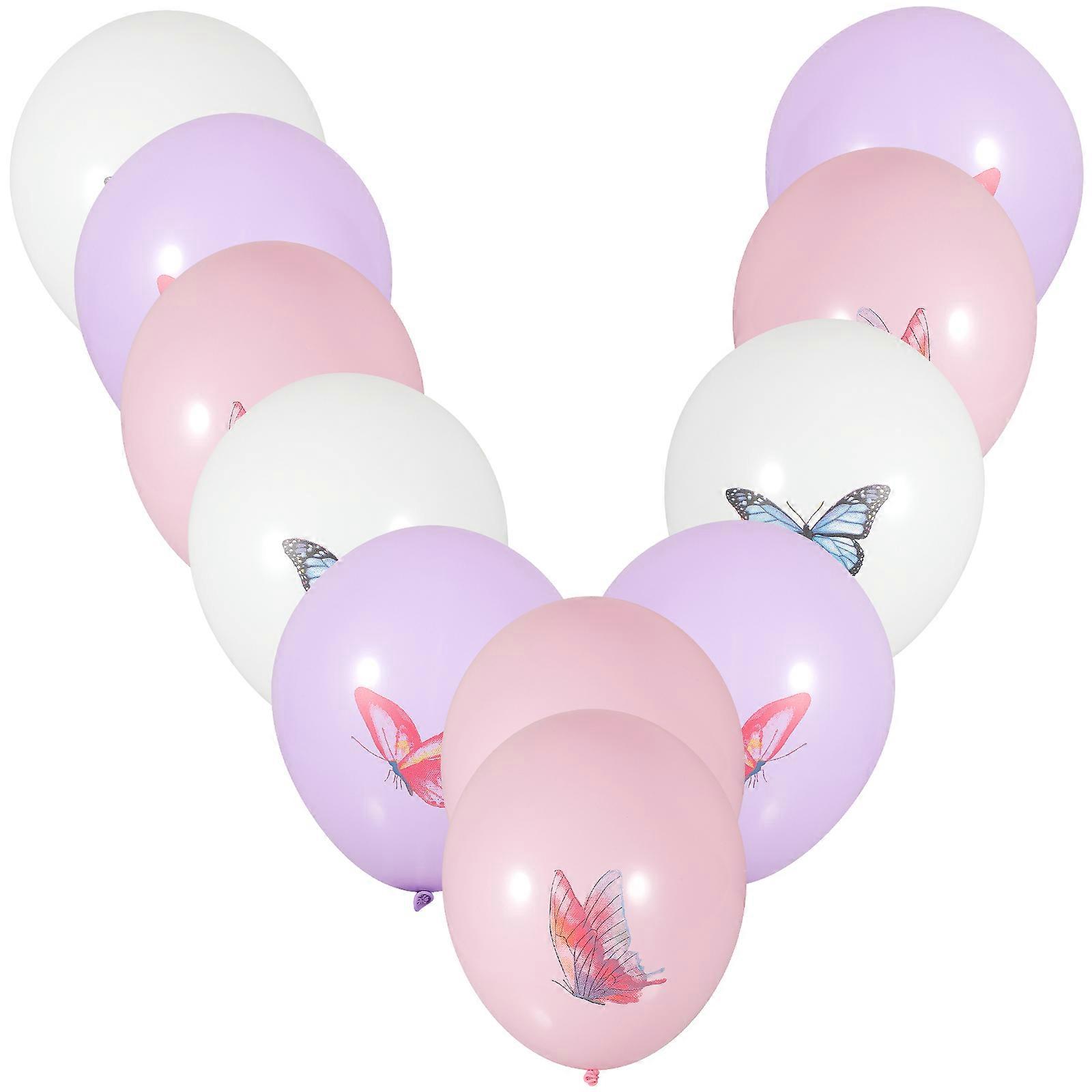 18pcs Butterfly Latex Balloons for Birthday Party Decorations – Elegant Floral Design for Photo Props, Scene Layout, Celebrations, and Special