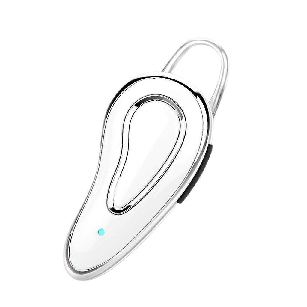 Compact Ear-mounted Earbuds Super Long Standby Driving Working Universal Handsfree Call Mobile Phone Battery Display White