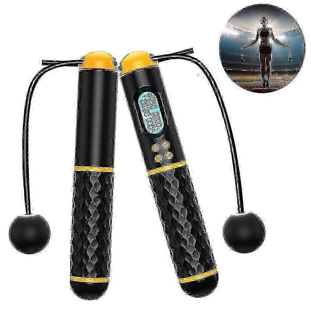 Jump Rope Digital Weighted Ropeless Skipping Rope Adjustable Cordless_ well