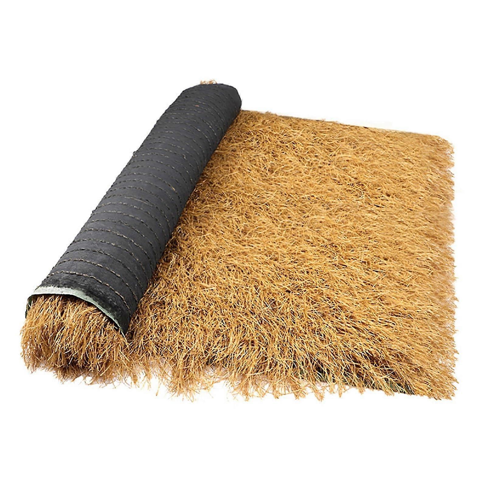 Artificial Thatched Roof 1x17m (3.28x55.77ft) PE Palm Roof Roll, Palm Roof Panels, Synthetic Straw Mats For Garden