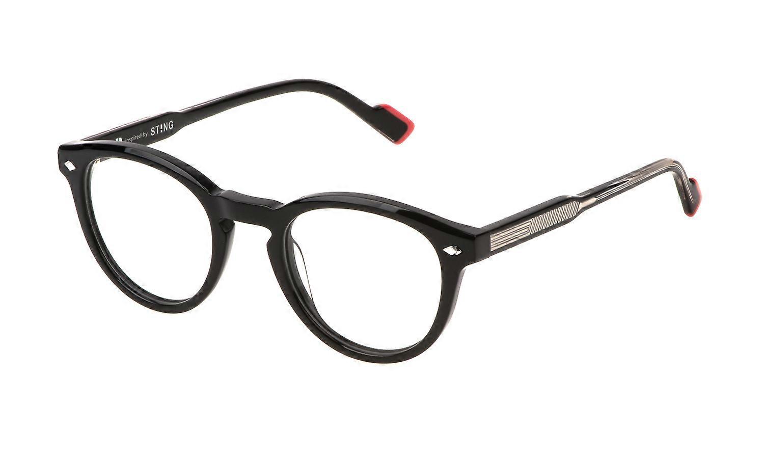 Eyewear Frames Sting VST505L 700L Black LUCIDO 47/21/140 Small Size