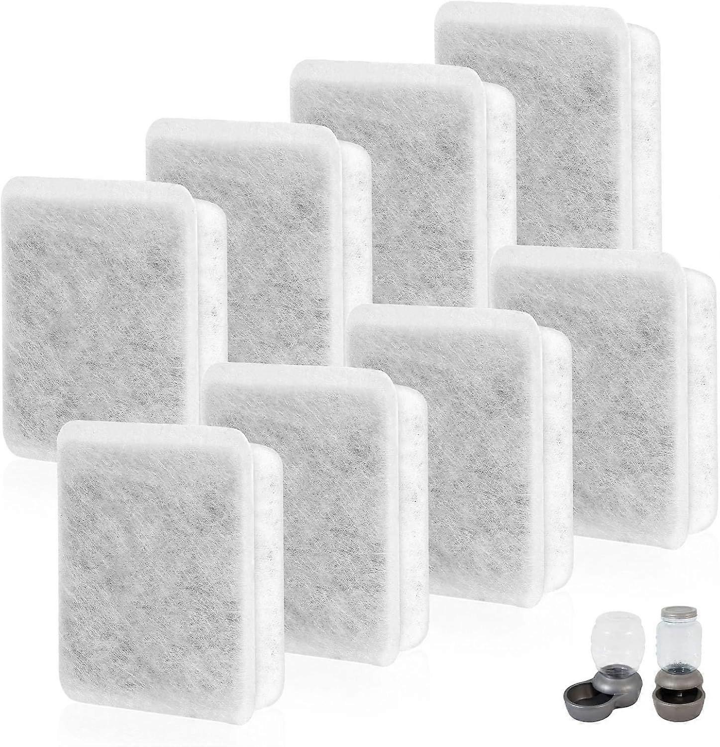 pakke med 8 kæledyr springvand kul vandfilter udskiftning, hund kat vand skål filter kæledyr vandfilter passer til tyngdekraft vandskåle