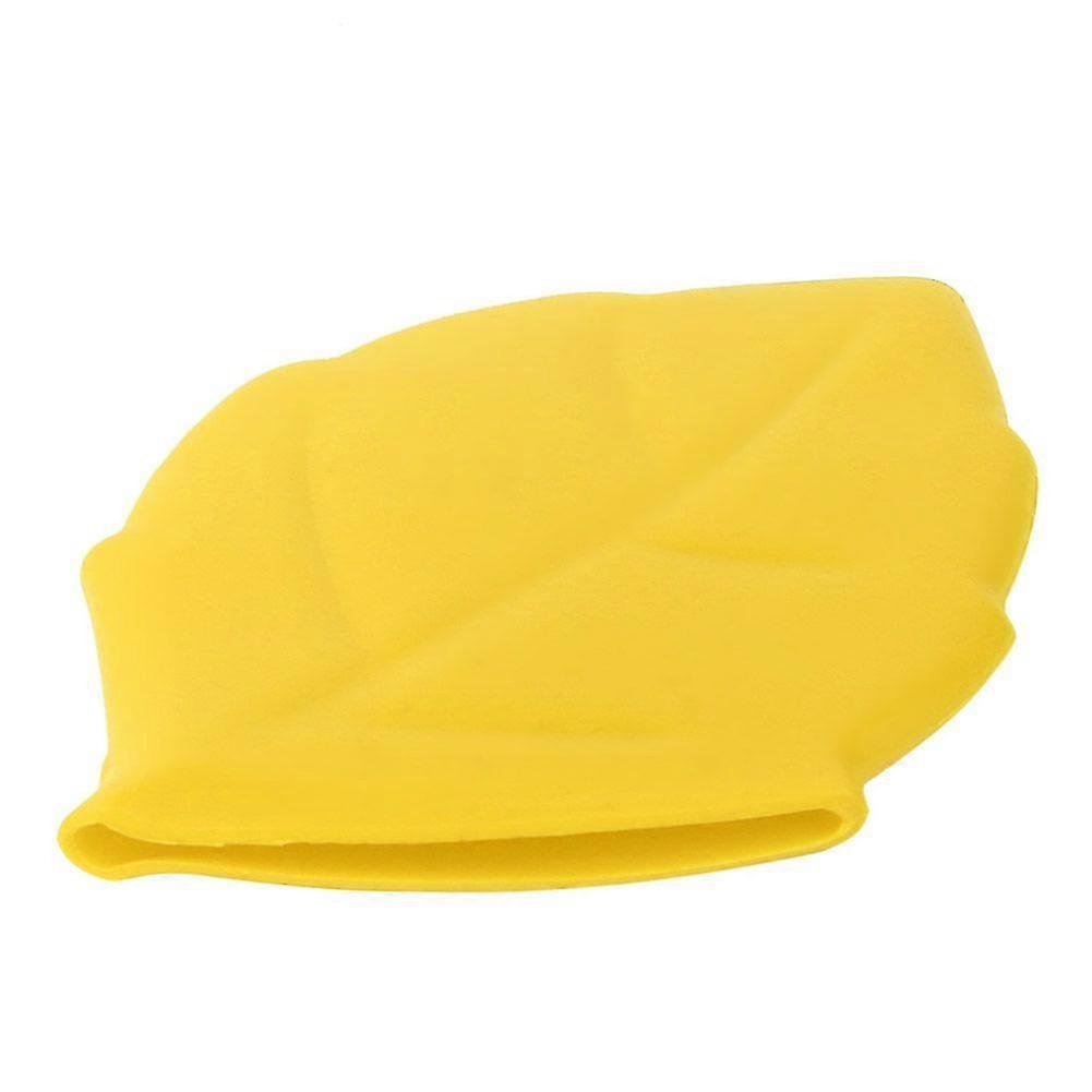 Portable Folding Collapsible Maple Leaf Shape Silicone Travel Cup for Washing and Rinsing (Yellow)