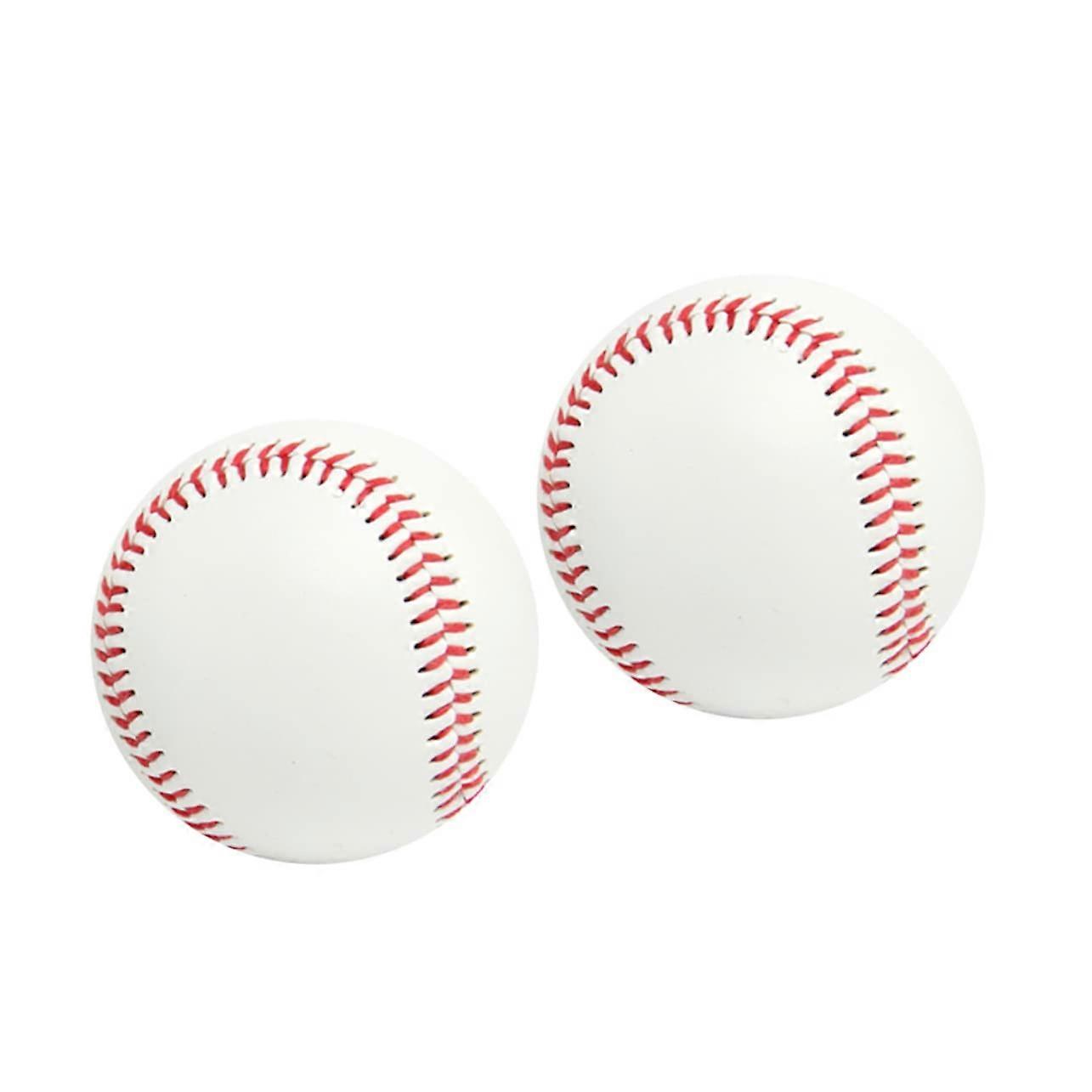 Soft Baseball for Training - 2 Pack White Soft-Filled Baseballs for Outdoor Sports - Handmade for Beginners
