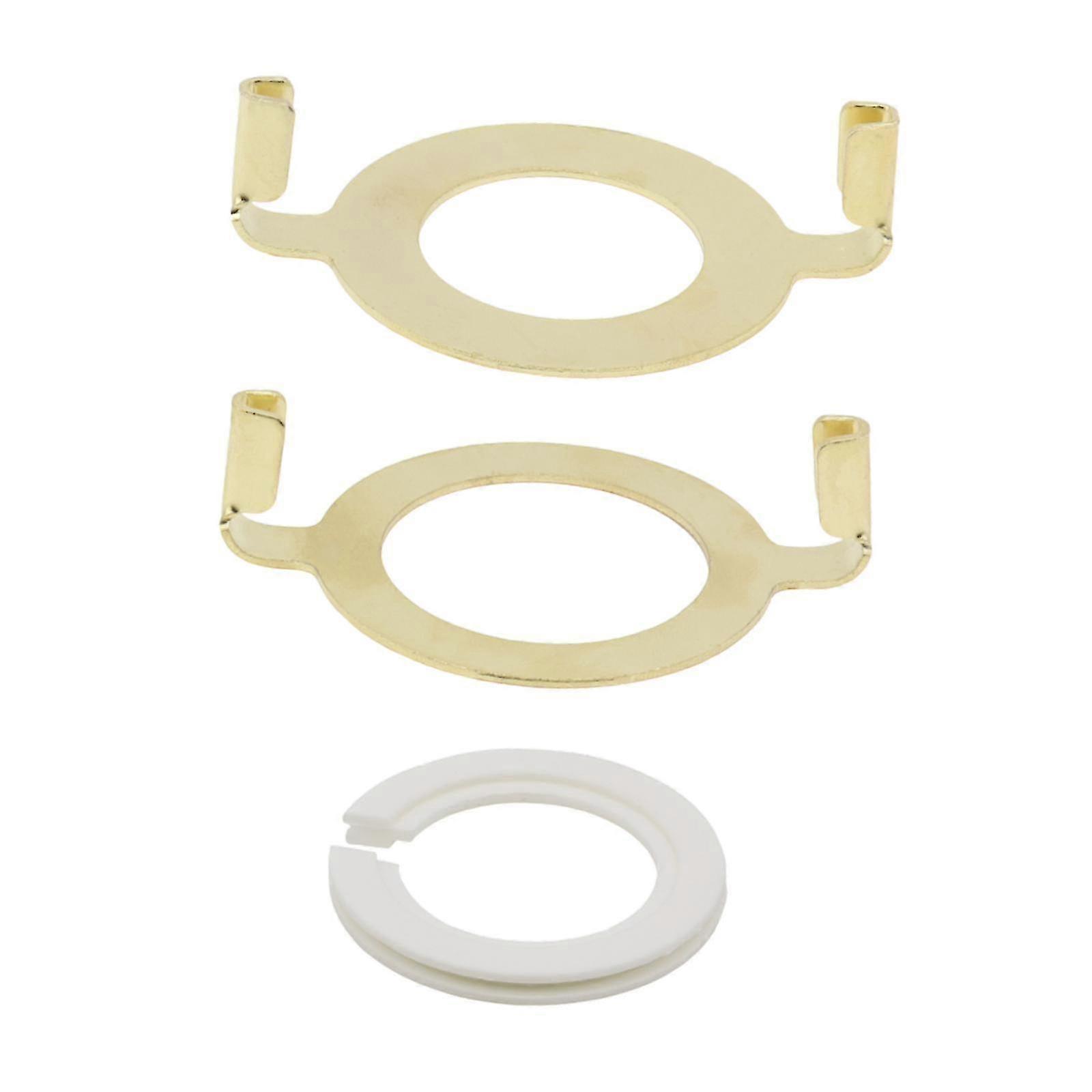 2025 2 Pieces E27 Lamp Harp Saddle Base Lampshade Holder Repair Part Sturdy High Reliability with 1PC E14 Lamp Shade Reducing Ring